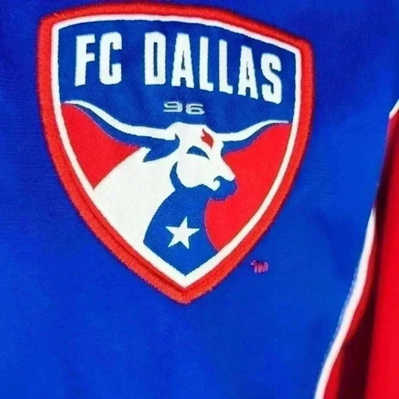 Adidas FC Dallas MLS Mens Full Zip Warm Up Jacket Blue Size M Vintage - Picture 9 of 14
